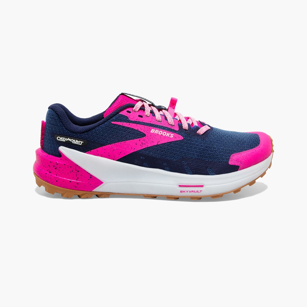 Chaussure Trail Running Brooks Catamount 2 Noir Rose Citron Femme | RPN-1058029